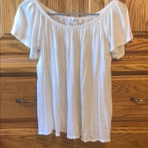 White off the shoulder top